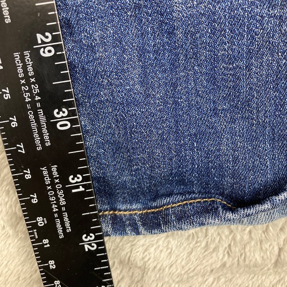 Gap 1969 Real Straight Jeans Womens 31/12r Medium Wash Blue Denim Stretch 34x32 - Picture 10 of 15